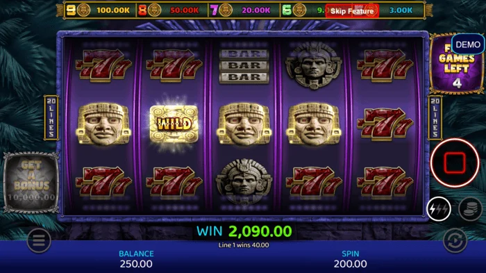 Mayan Madness - bonus oyununda kazanma