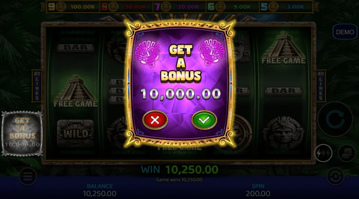 Mayan Madness - Bonus Satın Alma ekranı